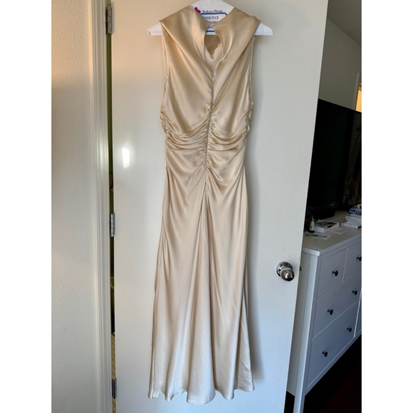 Reformation Veida Silk Champagne Dress - Picture 3 of 7